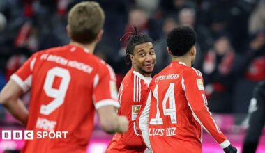 Kane, Olise and Diaz of Bayern Munich