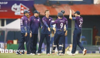 Scotland players celebrate
