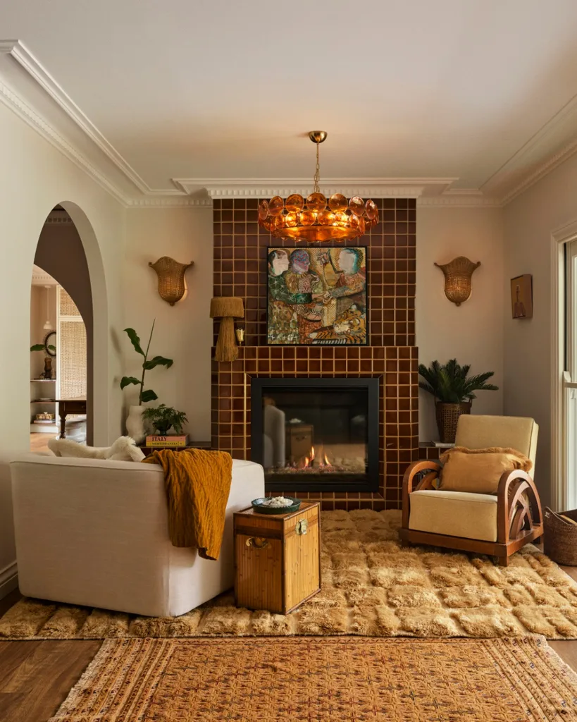 Mid-century coastal living room