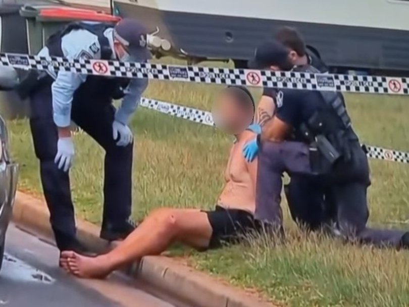 The violent sequence of events began at about 1.45pm on the Bruce Highway. 