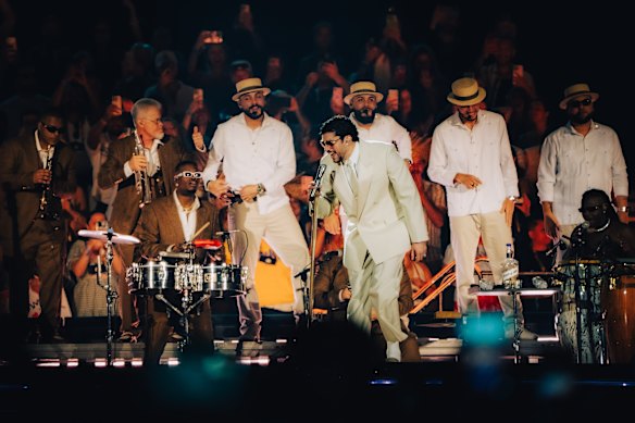 Bad Bunny performing in Sydney in March.