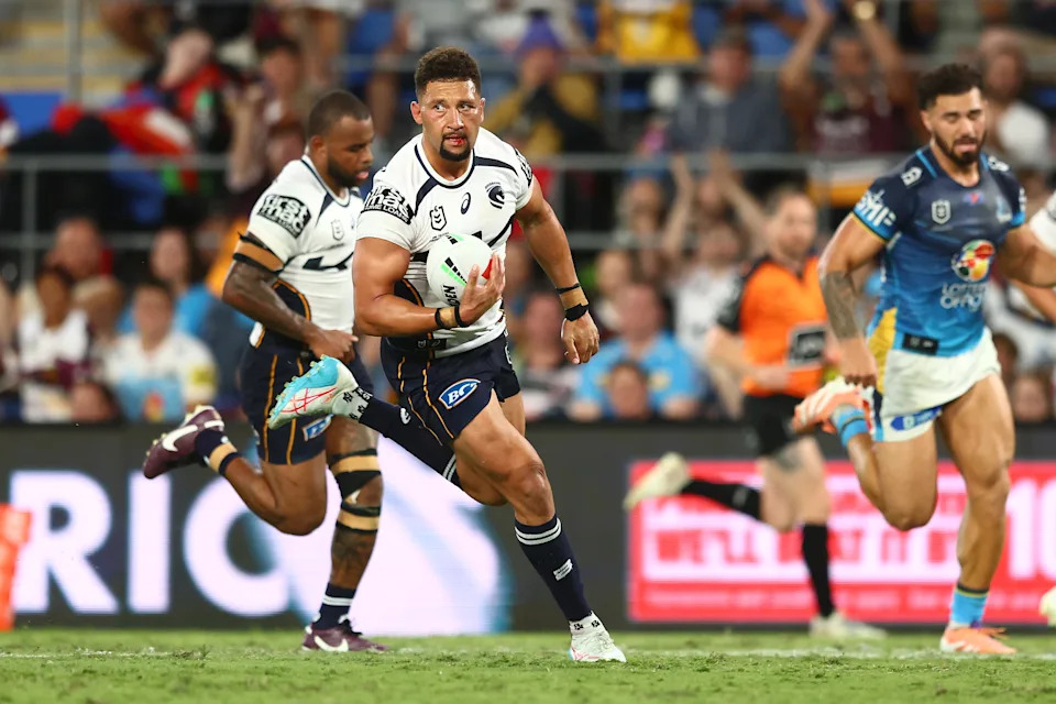 Seen here, Broncos centre Gehamat Shibasaki.