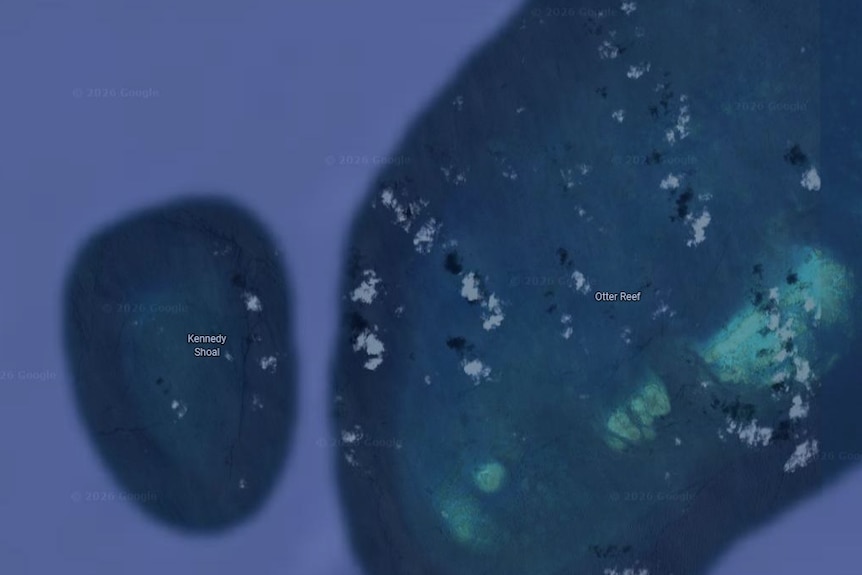 Satellite Map showing Kennedy Shoal