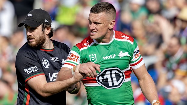 Jack Wighton is helped off the field.