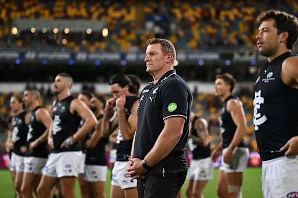 Michael Voss after the Brisbane Lions game – his last as coach.
