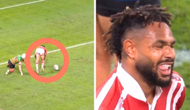 Dolphins star Hamiso Tabuai-Fidow fails to score all-time great try during Magic Round game against South Sydney Rabbitohs