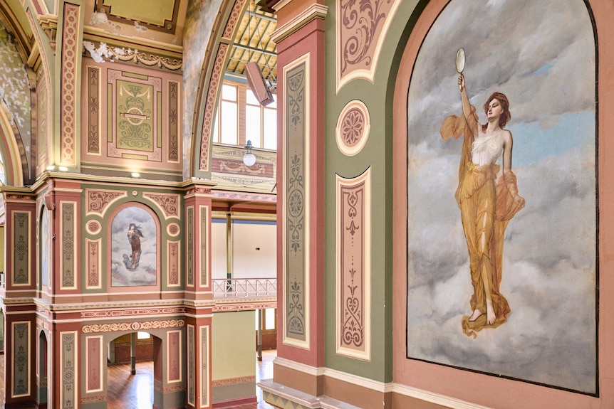 The interior of the Royal Exhibition Building.
