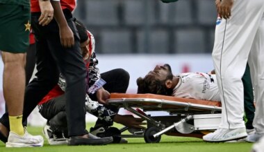 Ban vs Pak 2nd Test - Hasan Ali stretchered off the field in Sylhet after picking up injury