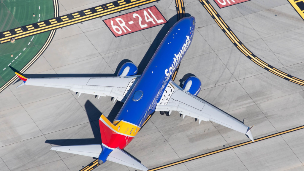 Southwest Airlines Boeing 737 MAX Top View