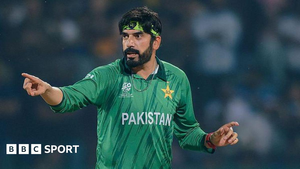 Pakistan spinner Usman Tariq in action