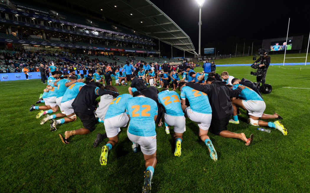 Moana Pasifika after their loss to the Reds - Super Rugby Pacific - Round 15 match between Moana Pasifika v Reds held at North Harbour Stadium, Auckland - New Zealand - on Saturday 23 May 2026.