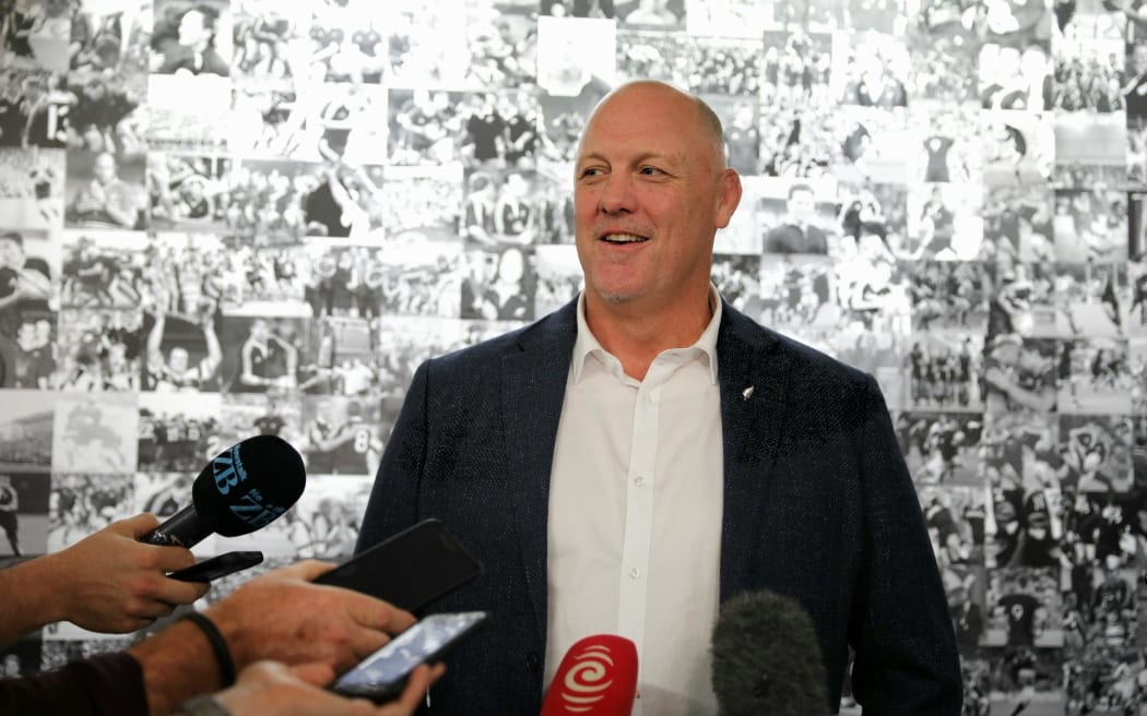 New Zealand Rugby chief executive Steve Lancaster fronts media in Auckland following his appointment to the role.