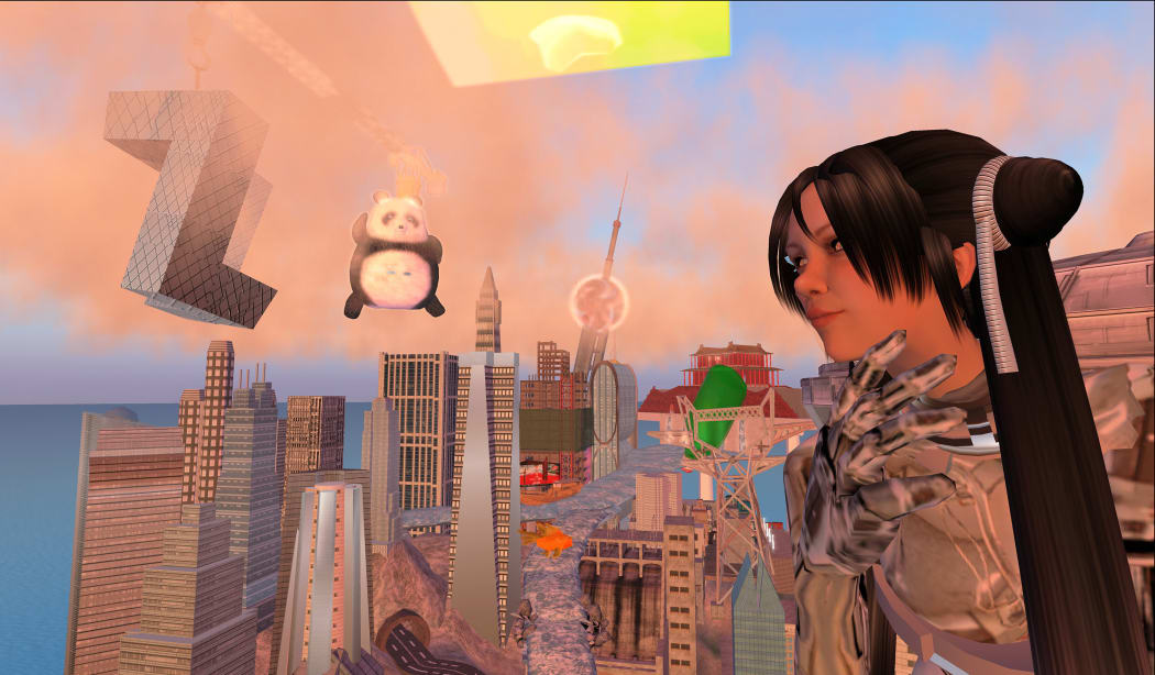 Auckland Art Gallery exhibition Forever Tomorrow: Chinese Art Now
Cao Fei (SL avatar_ China Tracy), i.Mirror, 2007, still from RMB City_ A Second Life City Planning © Cao Fei. Courtesy of the artist, Vitamin Creative Space and Sprüth Magers.