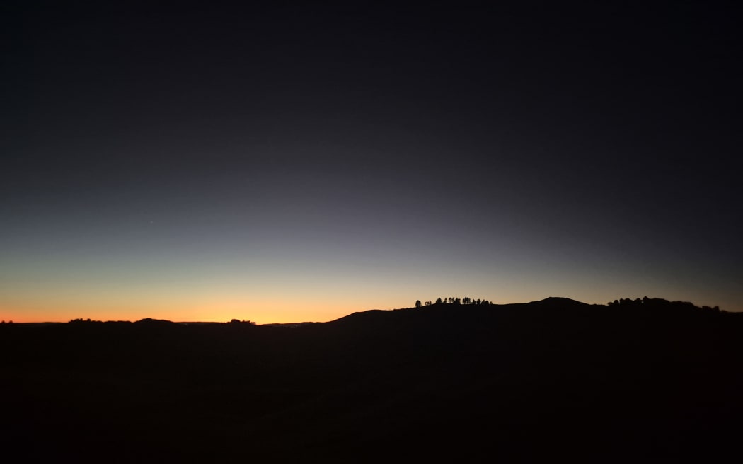 We head off in the near dark.