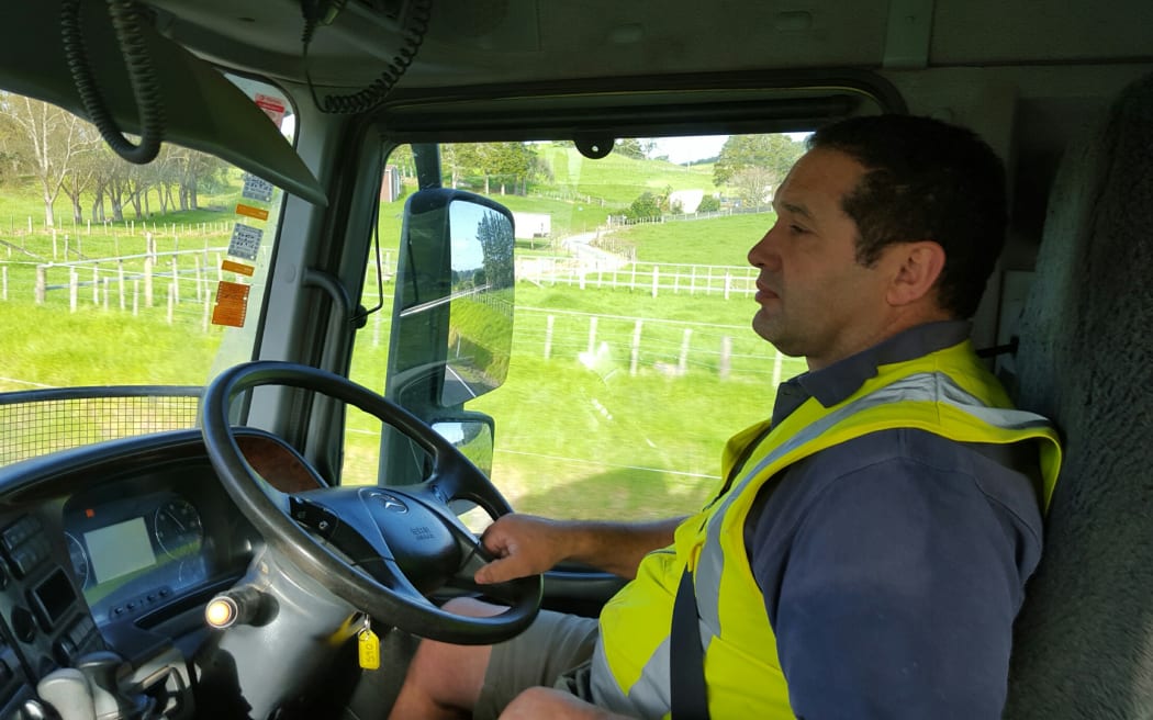 Log truck driver Warren Going