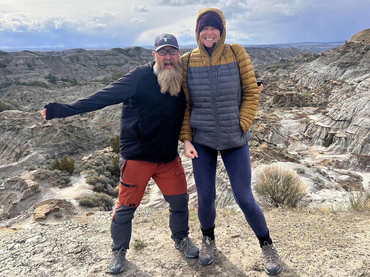 Mark and Ellie in the Montana Badlands.