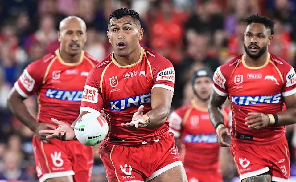 Daniel Saifiti, pictured here in action for the Dolphins in 2025.