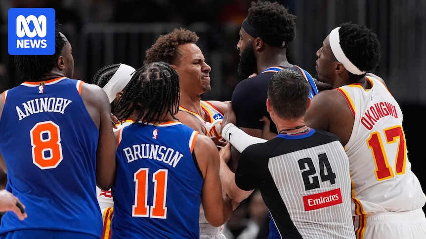 Dyson Daniels and Mitchell Robinson ejected in Hawks' 140-89 loss to Knicks in NBA play-offs