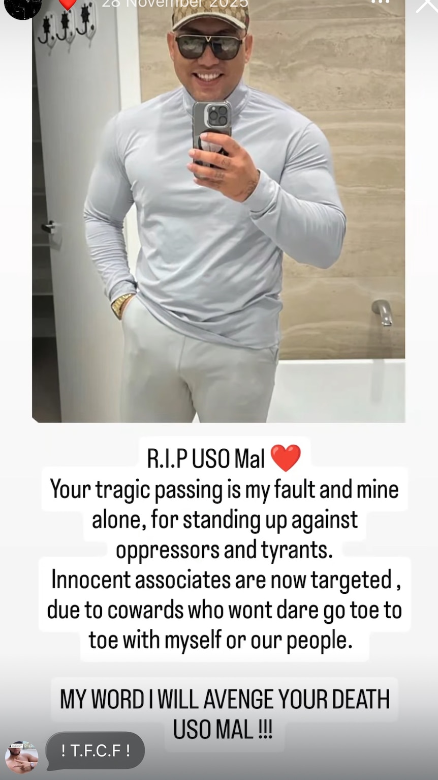 A screenshot of showing a picture of Mal Seve and a message