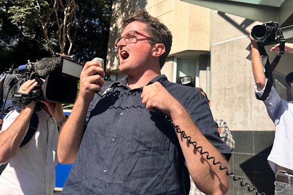 Liam Parry, the first person charged under the state ban on two protest slogans, is also running in the byelection.