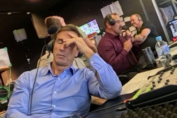 Andrew Johns reacts to a bombed NSW Blues try.
