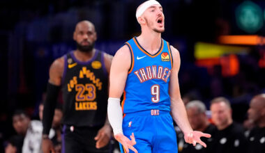 Thunder hang on late in Game 4 to beat LeBron James and the Lakers, complete series sweep