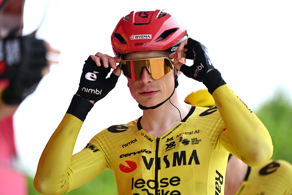 Jonas Vingegaard of Denmark and Team Visma | Lease a Bike prior to the 109th Giro start