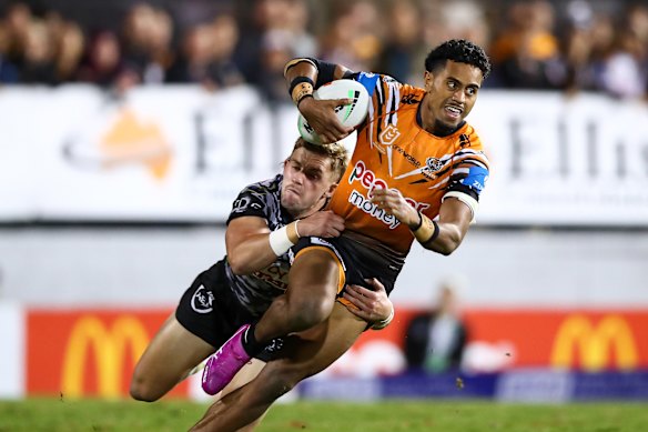 Jahream Bula will remain at the Wests Tigers until the end of 2030.
