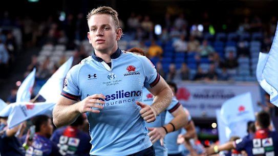 SYDNEY, AUSTRALIA - MAY 01: Max Jorgensen of the Waratahs runs out during the round 12 Super Rugby match between NSW Waratahs and Western Force at Allianz Stadium, on May 01, 2026, in Sydney, Australia. (Photo by Cameron Spencer/Getty Images)