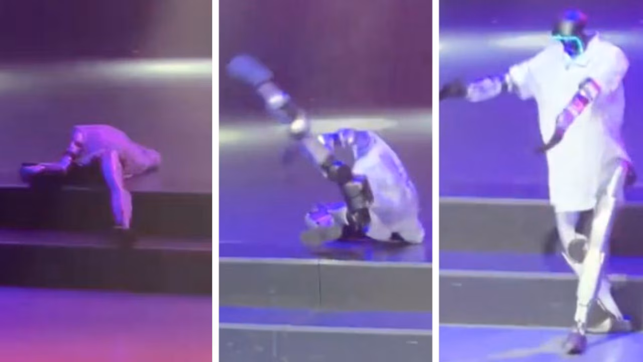 AI robot stacks it deluxe while dancing confidently to Michael Jackson