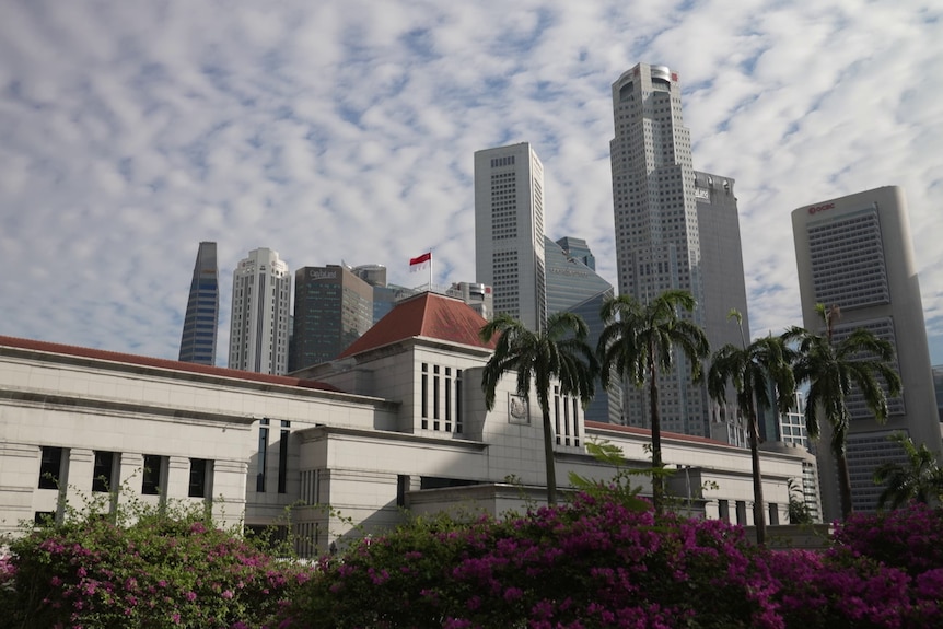 High rise buildings towerr behind Parliament House 