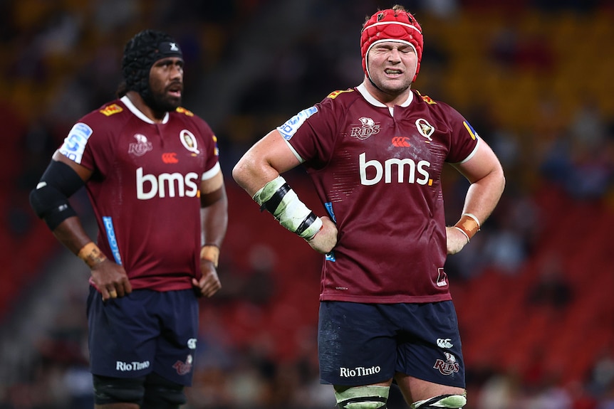 Harry Wilson looks djected after the Reds' loss to the Chiefs.