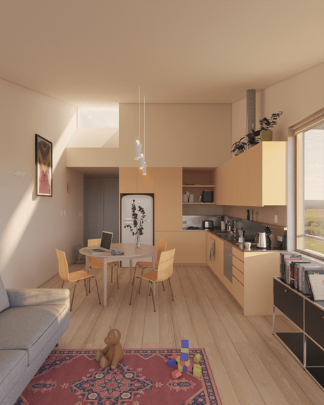 The design draws on a winning proposal from the Victorian government's 2020 Future Homes Competition.