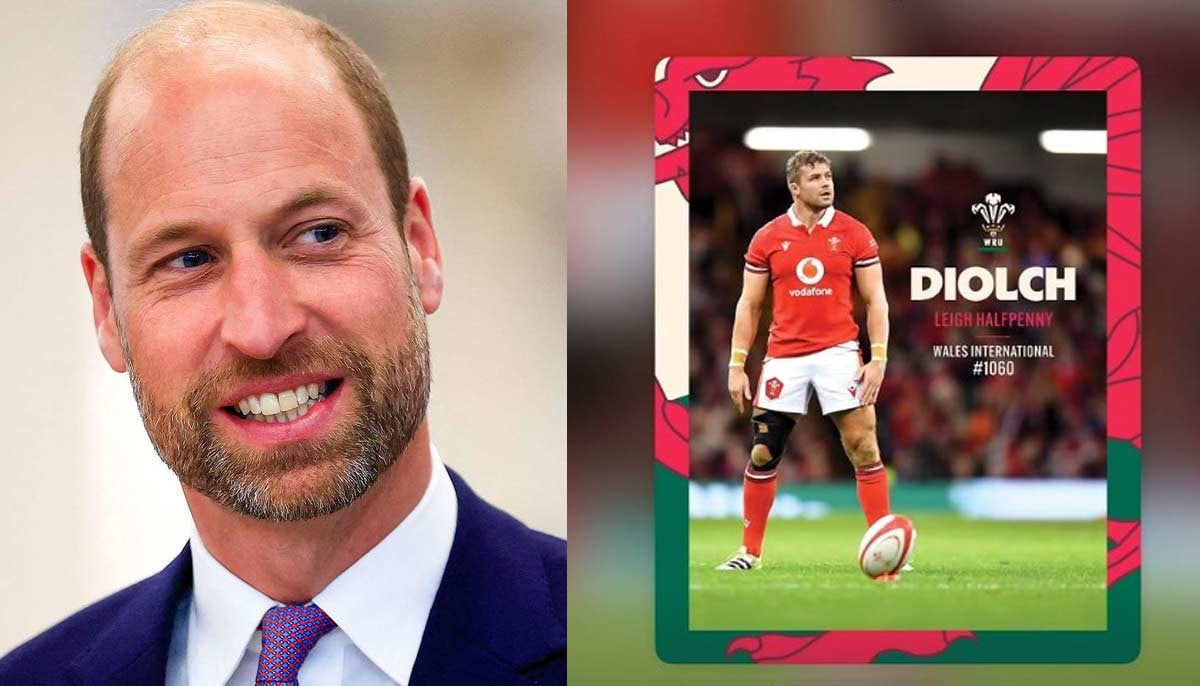 Prince William reacts to bombshell announcement from Welsh rugby icon