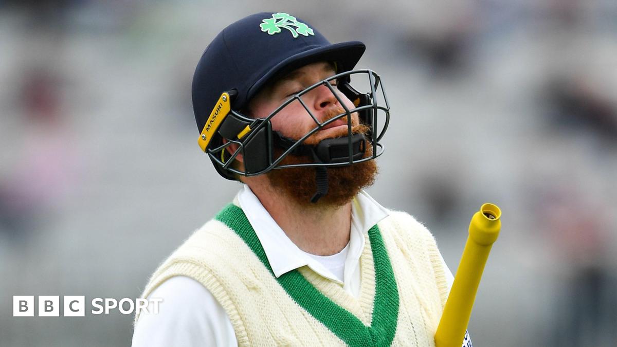 Paul Stirling with a forlorn look on his face while batting for Ireland