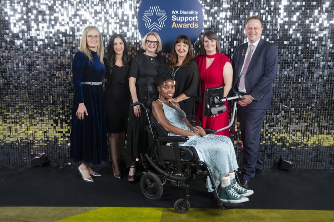 Elena at the WA Disability Awards at Crown Perth.