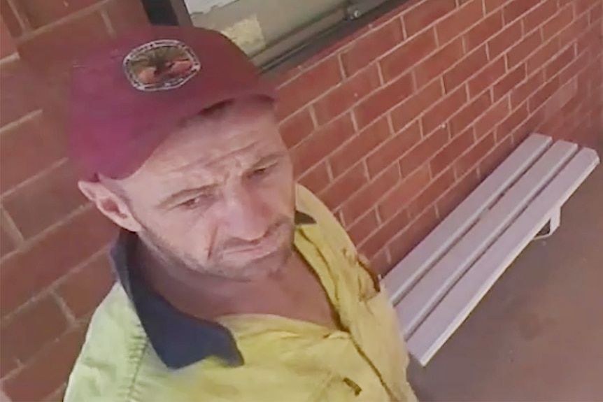 CCTV footage of Julian Ingram outside a police station