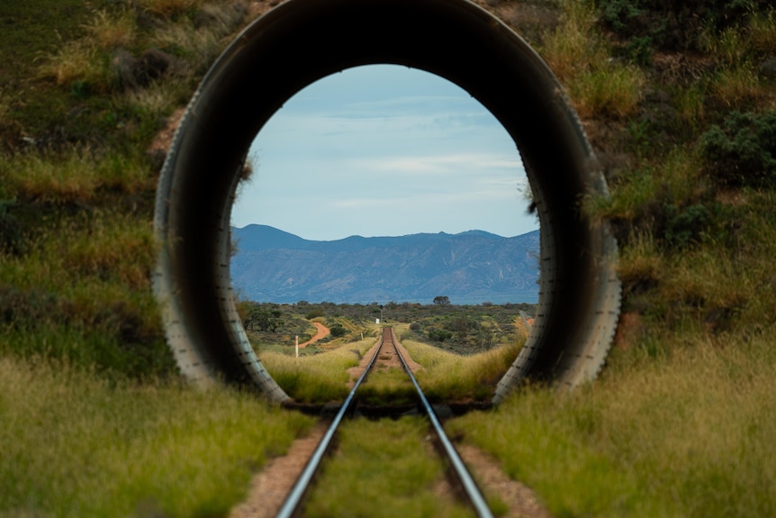 A view of a railway tunnel in the vicinity of Port Augusta in SA.