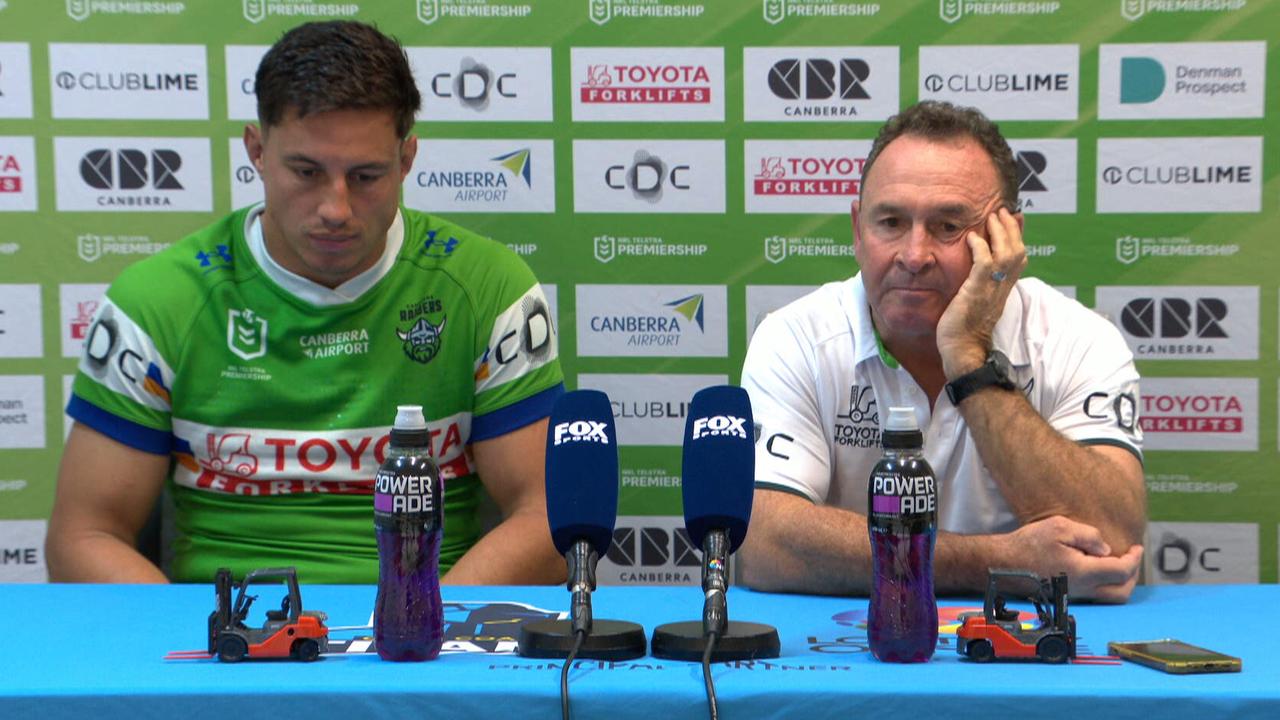 Ricky Stuart press conference, Canberra Raiders vs Gold Coast Titans, Round 9, Joe Tapine, Ethan Sanders