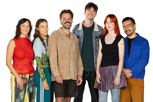 Race Around the World’s new contestants (from left) Lucinda, Mikaela, Jayden, Elliot, Kate and William. 