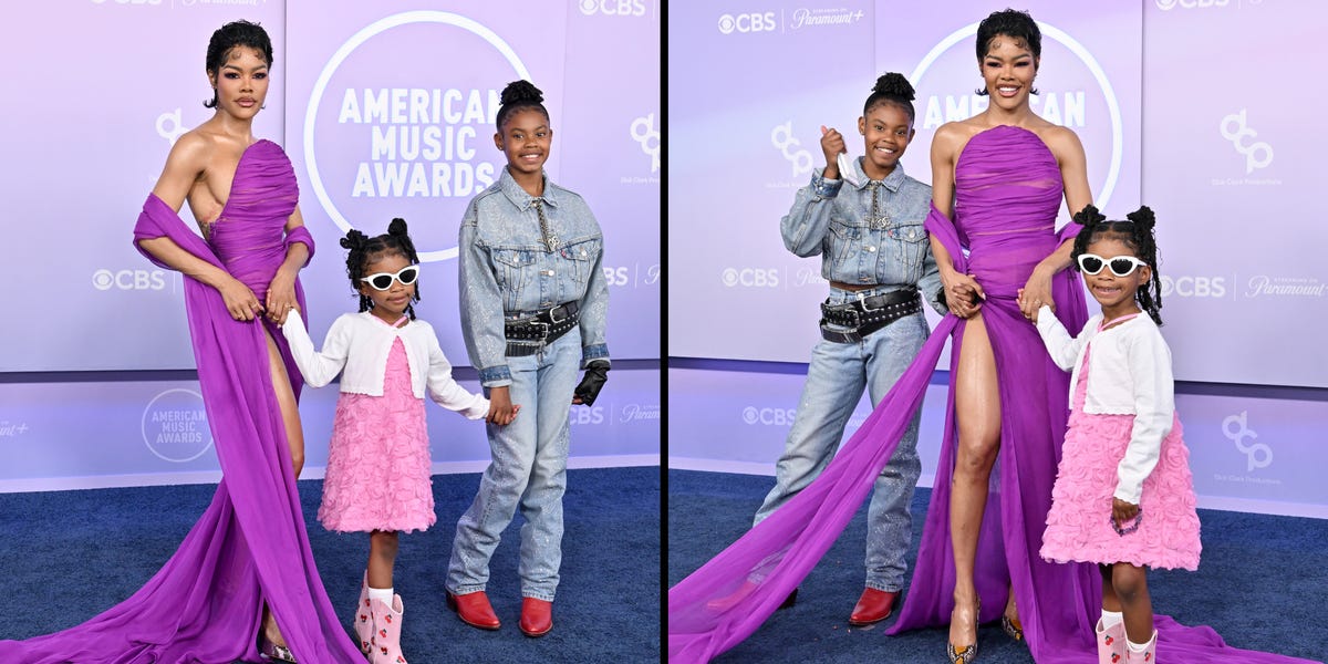 Teyana Taylor Brings Her Two Daughters to the American Music Awards