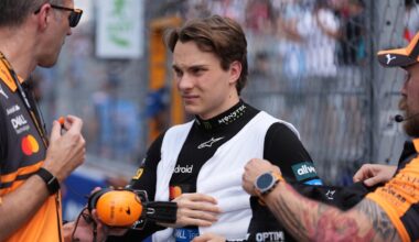 Miami Grand Prix qualifying, Oscar Piastri’s McLaren power issue, Mercedes’ Kimi Antonelli secures third straight pole position, starting grid, video