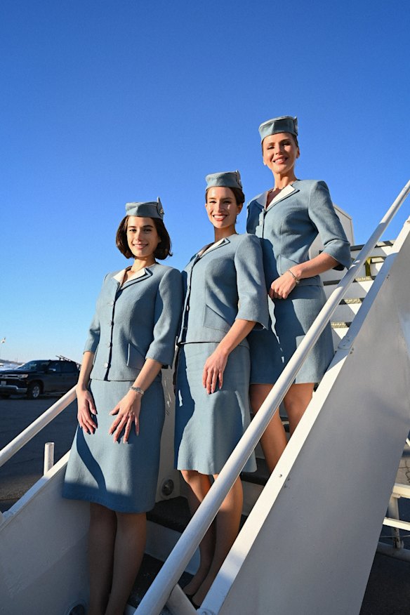 Ella Bleu Travolta, Amanda McCants and Olga Hoffmann in Propeller One-Way Night Coach.