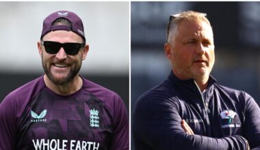 Brendon McCullum and Darren Gough