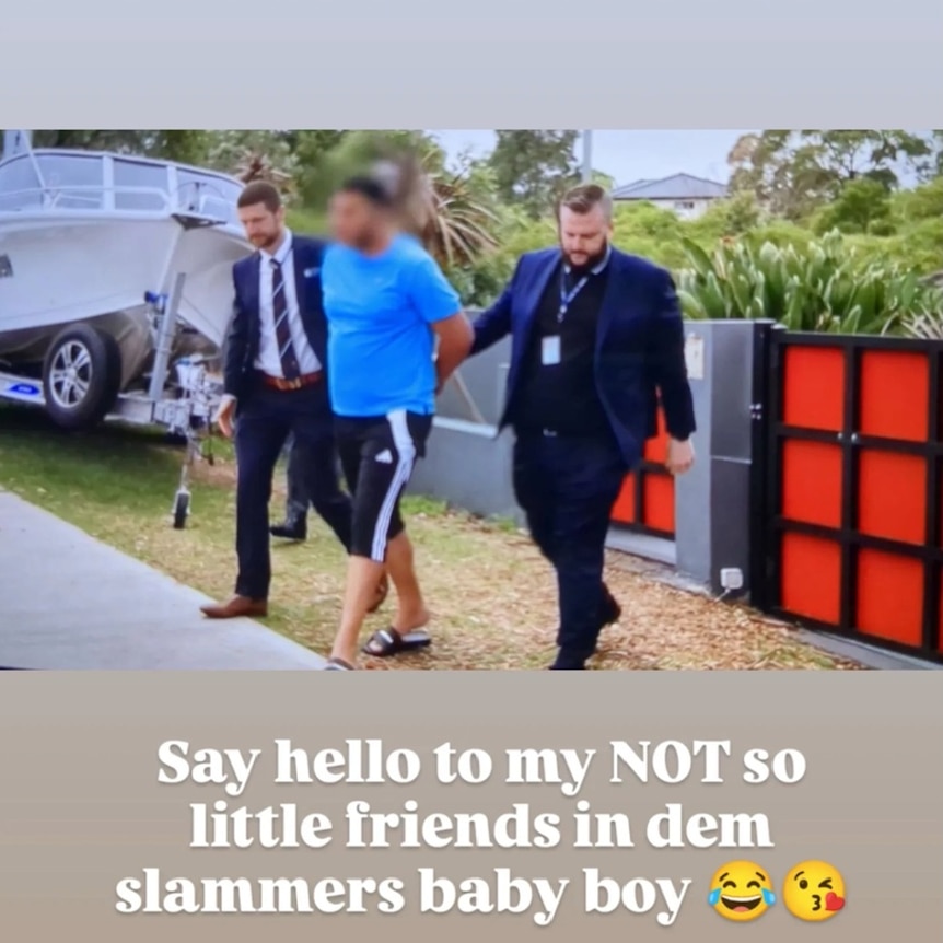 Instragram screenshot of police arrest