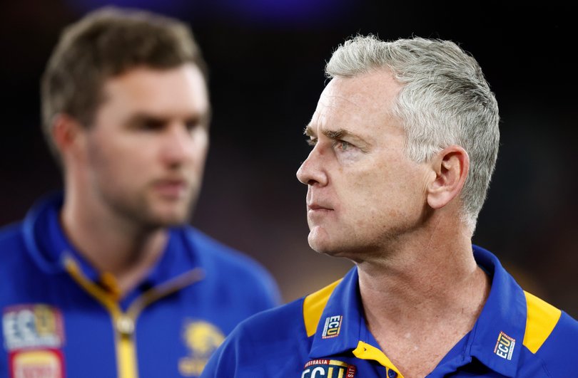 Adam Simpson was coy over a coaching return. 