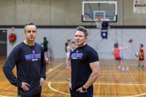 Westgate Basketball Association president Glenn Casement (left) and vice president Llewellyn Rees. 