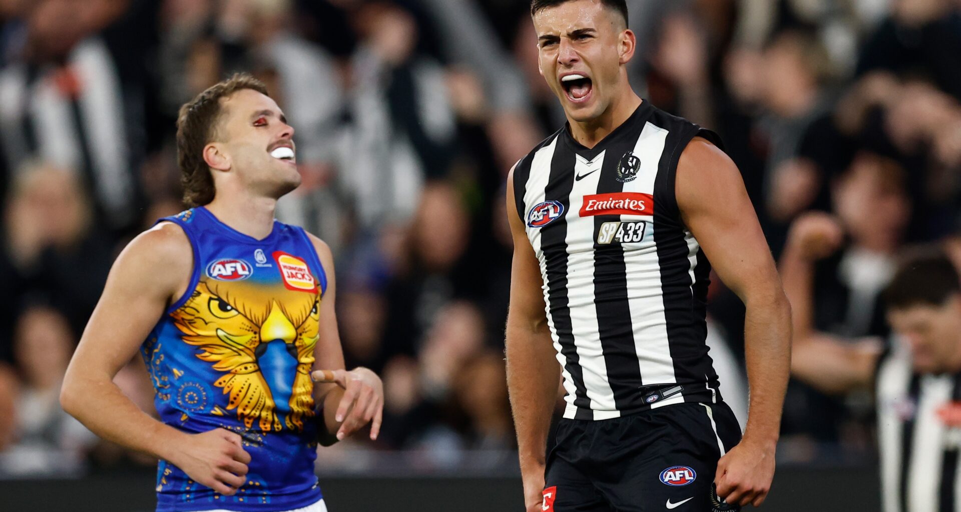 Pies celebrate Pendles with tough win over Eagles as key duo injured