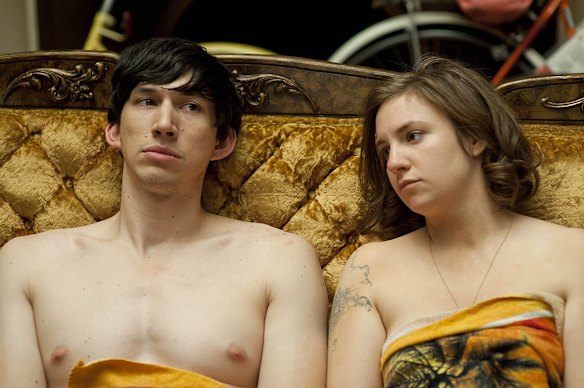 Lena Dunham with Adam Driver in Girls.