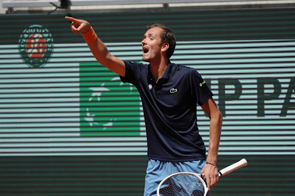 Medvedev’s mood swung wildly throughout the five-set contest.